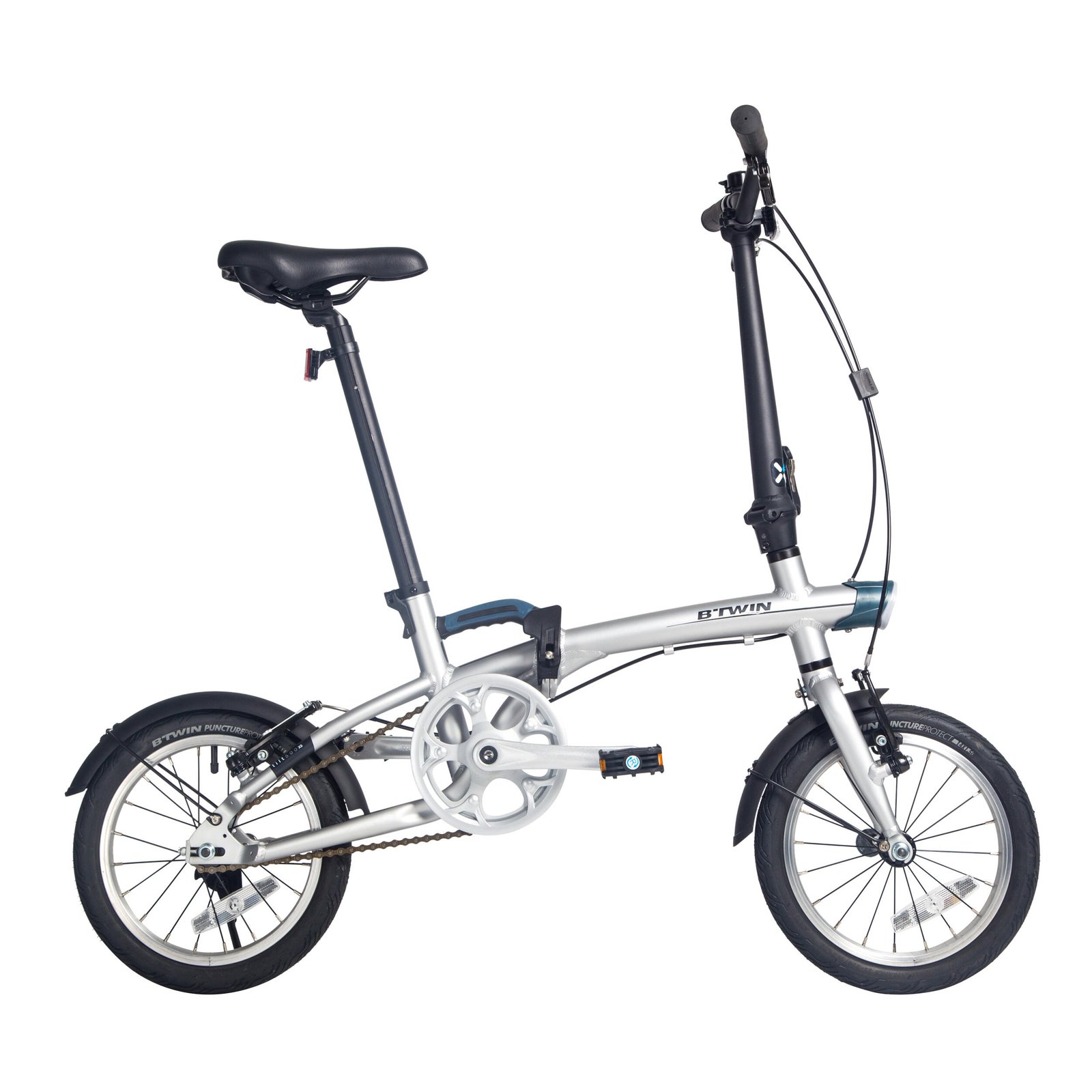 BTWIN Folding Bike Tilt 500 XS 14 inch - Silver