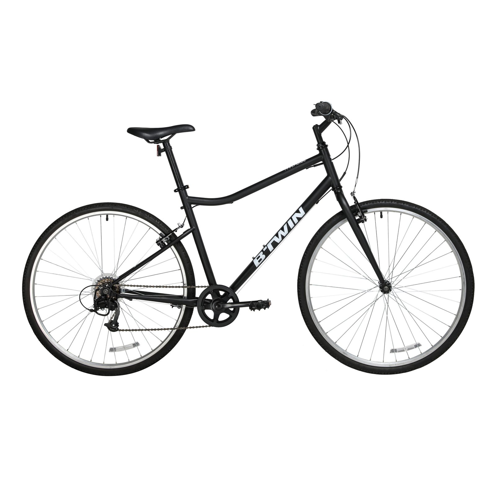 RIVERSIDE Hybrid Bike Riverside 100 6 speed V-Brake - Black