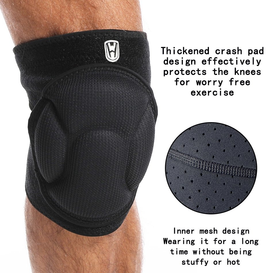 Worthdefence 2 pcs Adjustable Thick Sponge Anti-slip Protective Knee Pads