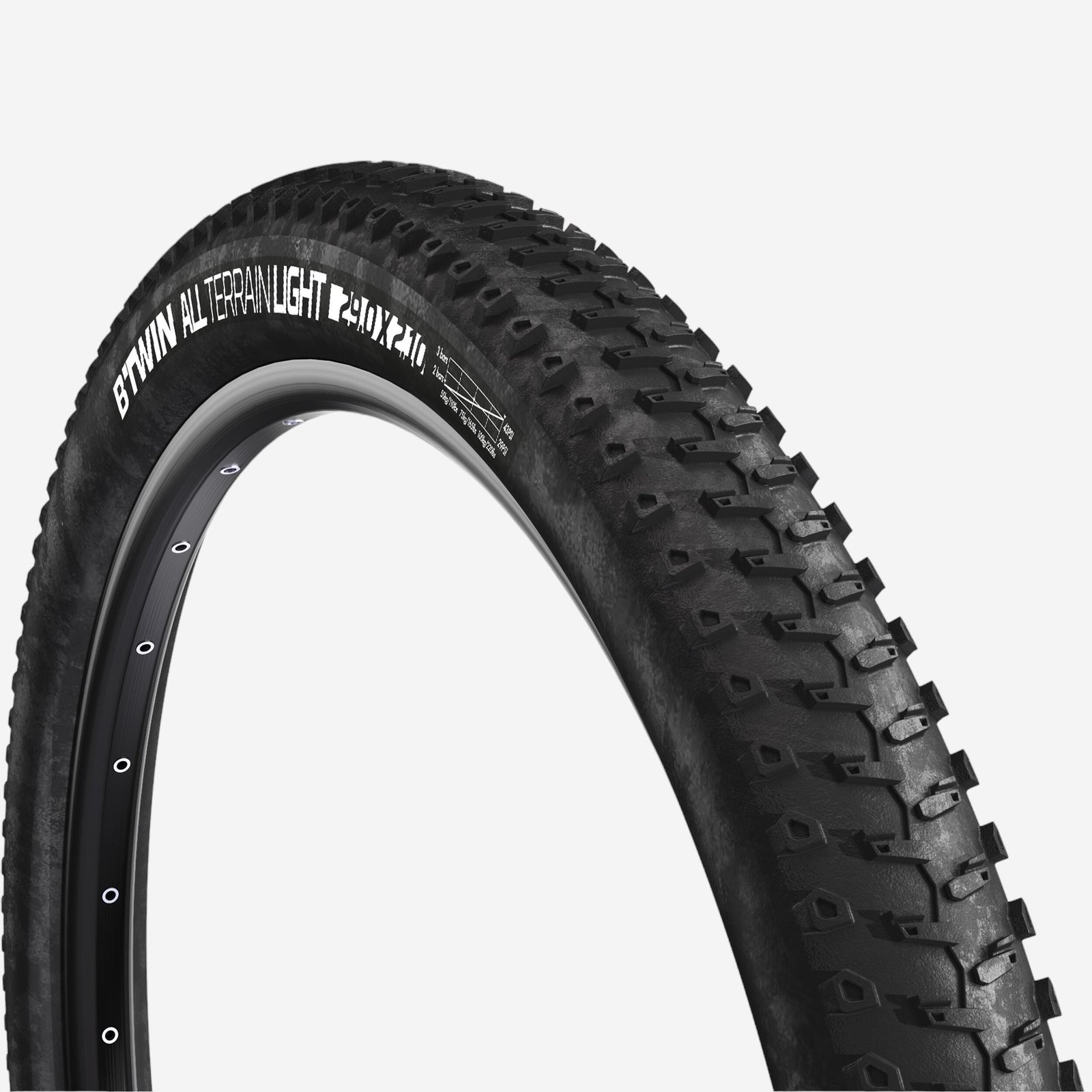 ROCKRIDER All Terrain 9 Speed 29x2.10 Stiff Bead Mountain Bike Tyre / ETRTO 54-622
