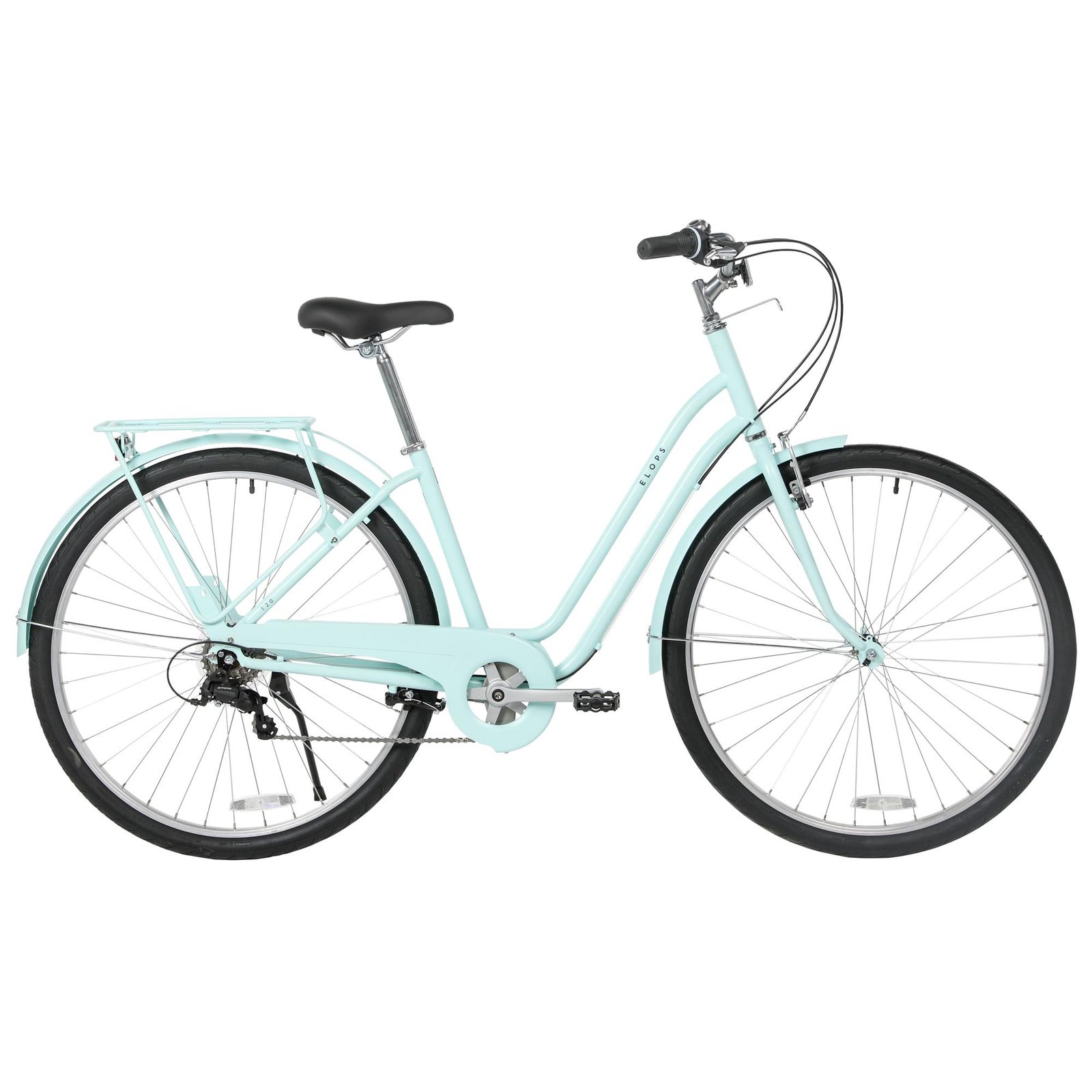City Bike Elops 120 Low Frame 28 Inch 6 Speed - Green