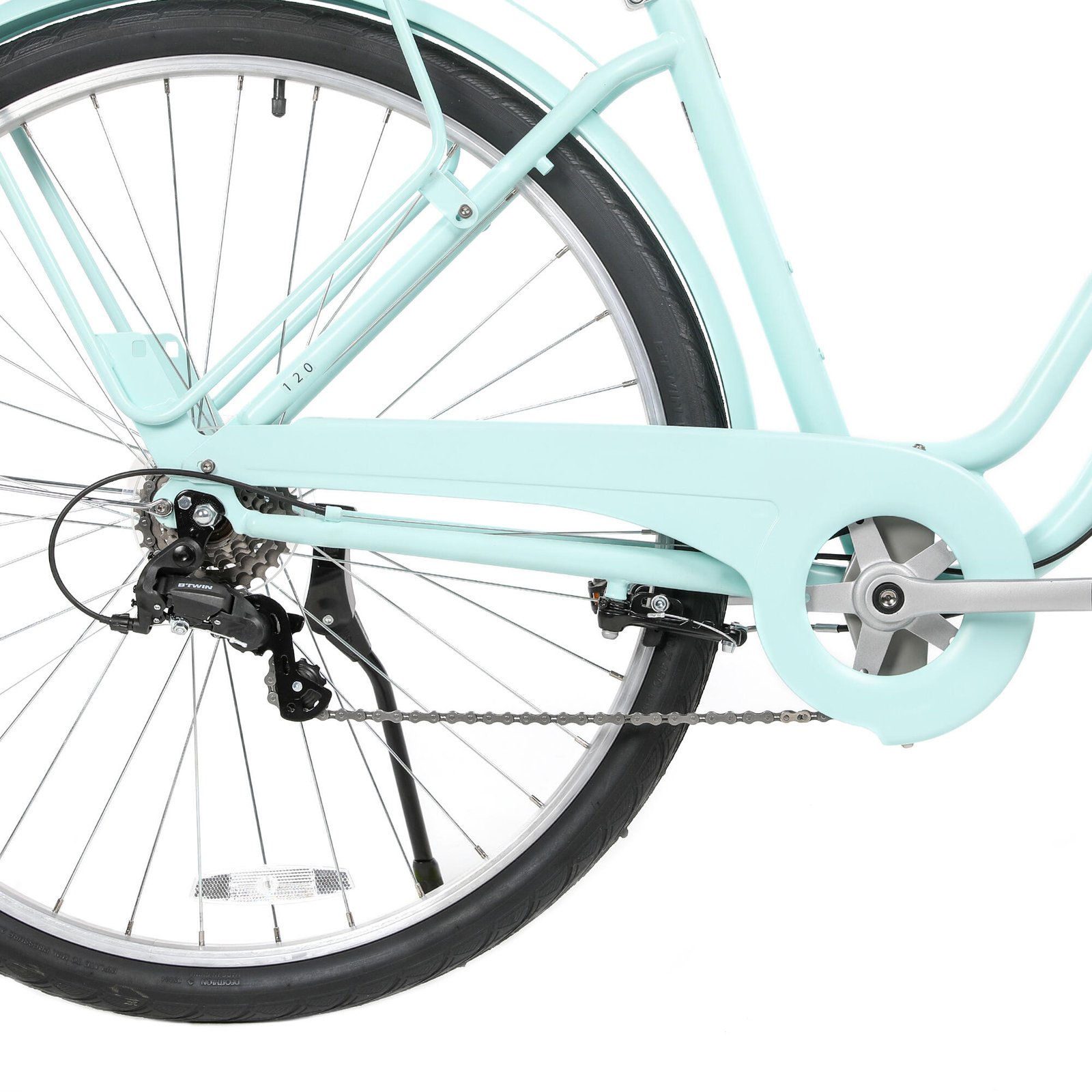 City Bike Elops 120 Low Frame 28 Inch 6 Speed - Green